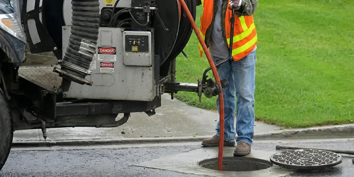 sewage clean up professionals using industrial equipment to remove contaminated wastewater in Cambridge, MA